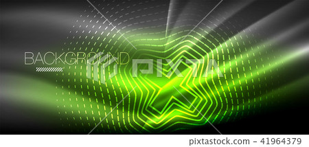 Neon glowing wave, magic energy and light motion background. Wallpaper template, hi-tech future Neon glowing wave, magic energy and light motion background. Wallpaper template, hi-tech future 41964379