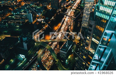 Aerial view of Los Angeles, CA 41968026