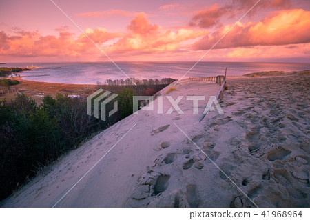 Sunset over Parnidis dune in autumn 41968964