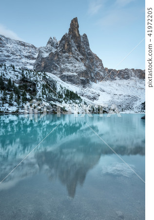 Lake in the mountain valley in the Italy Lake in the mountain valley in the Italy 41972205