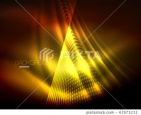 Smooth light effect, straight lines on glowing shiny neon dark background. Energy technology idea Smooth light effect, straight lines on glowing shiny neon dark background. Energy technology idea 41973231