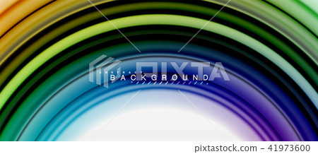 Rainbow fluid abstract swirl shape, twisted liquid colors design, colorful marble or plastic wavy 41973600