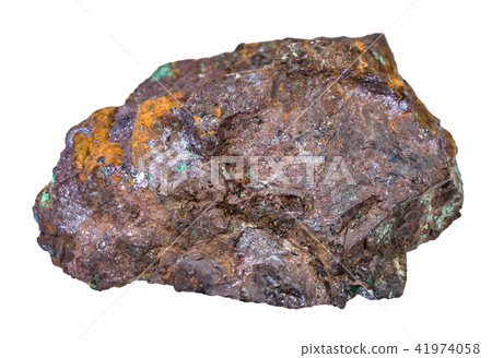 Cuprite and Malachite in Limonite mineral isolated 41974058