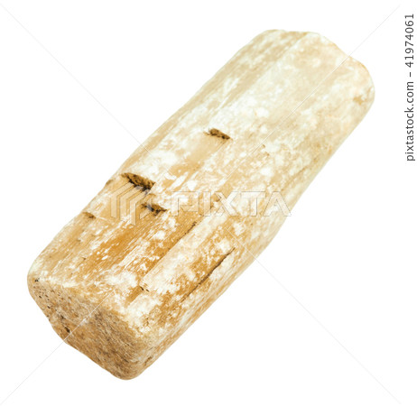 Selenite (Gypsum) crystal isolated on white 41974061