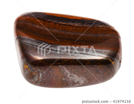 polished Jaspillite gemstone isolated 41974138