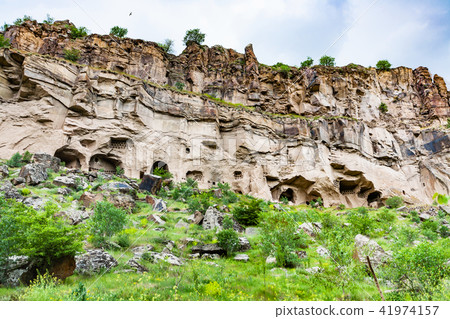 carved caves in Ihlara Valley in Cappadocia 41974157