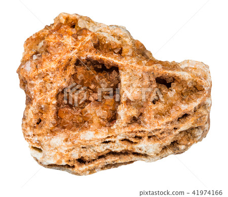 Wulfenite crystals on rough rock isolated Wulfenite crystals on rough rock isolated 41974166