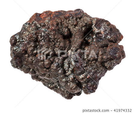 rough Goethite stone isolated on white 41974332