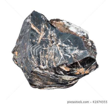 rough Hematite crystal isolated on white 41974355