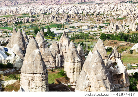 above view of valley with fairy chimney rocks 41974417