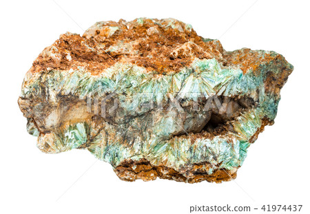 geode of Pyrophyllite stone isolated 41974437