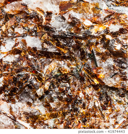 macro shooting of texture of Astrophyllite rock macro shooting of texture of Astrophyllite rock 41974443