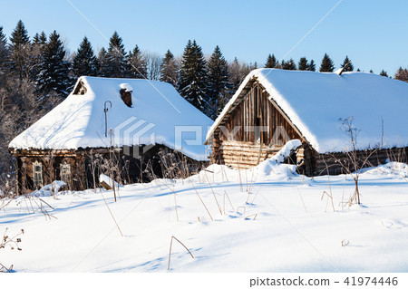 abandoned rural house at the edge of forest abandoned rural house at the edge of forest 41974446
