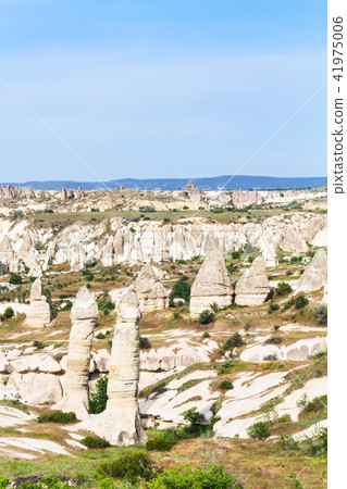 landscape with fairy chimney rocks in Cappadocia 41975006