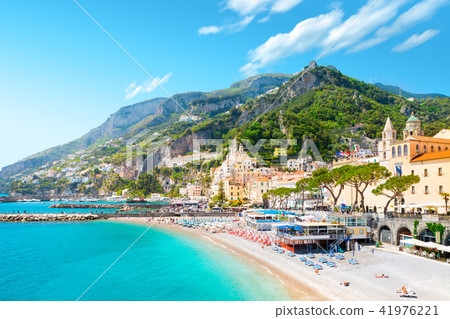 Amalfi cityscape on coast line of mediterranean sea, Italy Amalfi cityscape on coast line of mediterranean sea, Italy 41976221