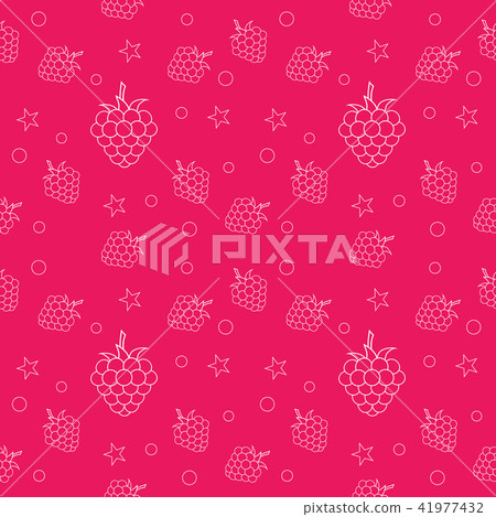 Raspberry Patterned Paper Raspberries seamless pattern. For kitchen... - Stock Illustration ...