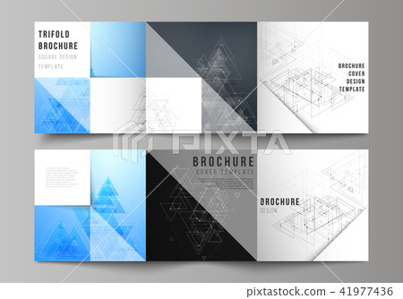 The minimal vector layout. Modern covers design templates for trifold square brochure or flyer 41977436