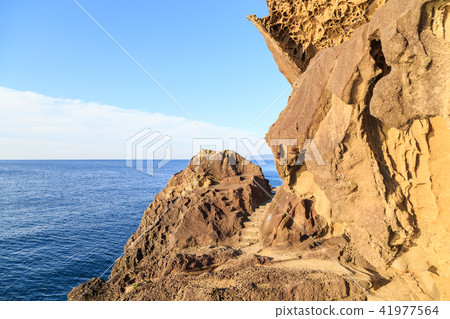 World heritage Onigajo rocks illuminated by Chaoyang 41977564