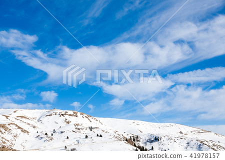 Winter landscape from Italian Alps, blue sky Winter landscape from Italian Alps, blue sky 41978157