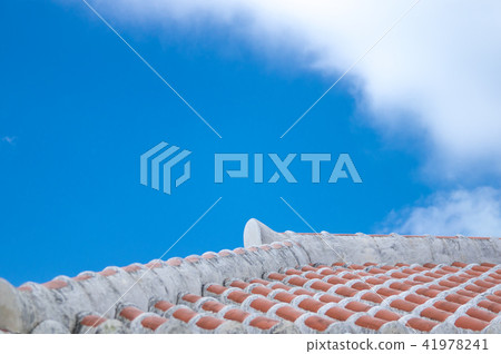 沖繩屋頂和天空 沖繩屋頂和天空 41978241