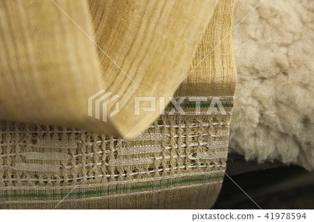 Balkans folk embroidery fabric detail Balkans folk embroidery fabric detail 41978594