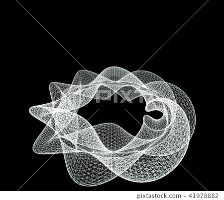 與數學表達式的Wireframe背景 與數學表達式的Wireframe背景 41978882