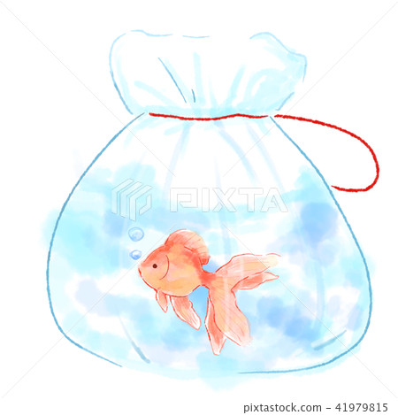 Goldfish Scooping Summer Festival Illustration Stock Illustration