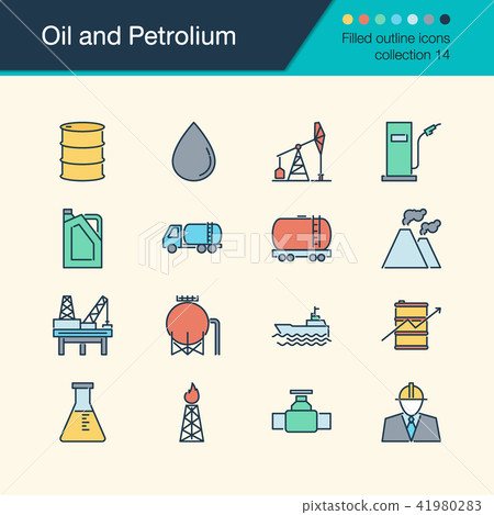 Oil and Petrolium icons.  41980283