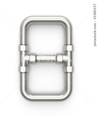 Alphabet made of Metal pipe, number 8 41980557