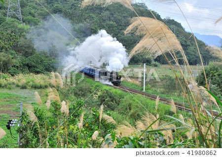 Steam train travel countryside view Hualien County Steam train travel countryside view Hualien County 41980862