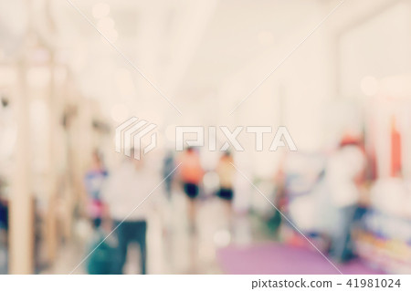 Blur image background of people in exhibition show 41981024
