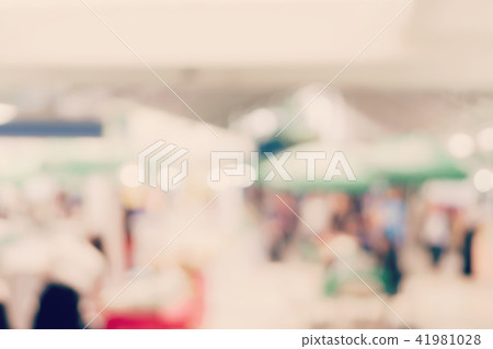 Blur image background of people in exhibition show Blur image background of people in exhibition show 41981028