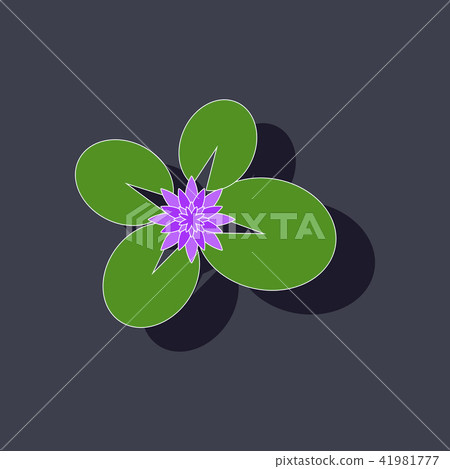 paper sticker on background of water lily paper sticker on background of water lily 41981777