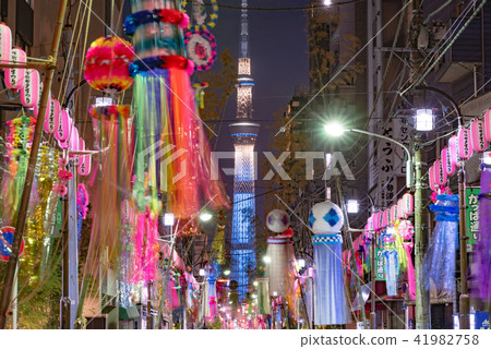 Shimomachi Tanabata Festival Kappa Bridge Main Street 41982758