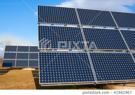 Solar power plant using renewable energy with sun Solar power plant using renewable energy with sun 41982967