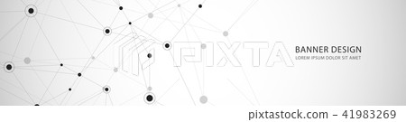 Vector banner design, network connection with... - Stock Illustration ...