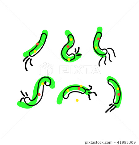 Bacteria and germs colorful set Bacteria and germs colorful set 41983309