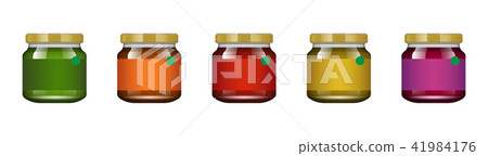 Glass jar with jam and configure. Vector illustration. Packaging collection. Label for jam. Bank Glass jar with jam and configure. Vector illustration. Packaging collection. Label for jam. Bank 41984176