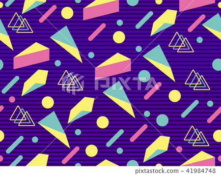 Memphis seamless pattern. Geometric elements Memphis seamless pattern. Geometric elements 41984748