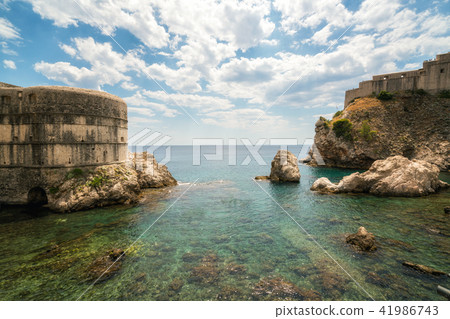 Old harbor of Dubrovnik old town, Croatia 41986743