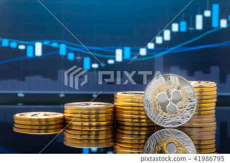 Ripple and cryptocurrency investing concept. Ripple and cryptocurrency investing concept. 41986795