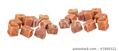 The palm sugar or Jaggery on white background 41988322