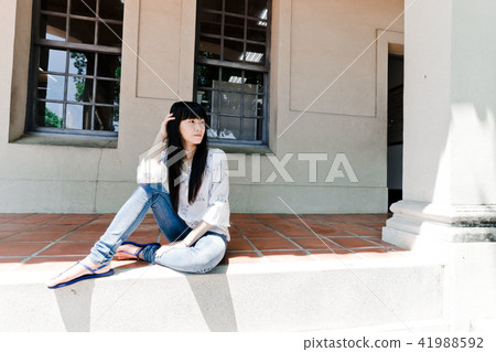 Asia, Taiwan, Tainan, Anping Castle, tourist, tourist portrait, woman, woman, photography, model, cute 41988592