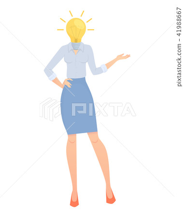 business woman with lamp 41988667
