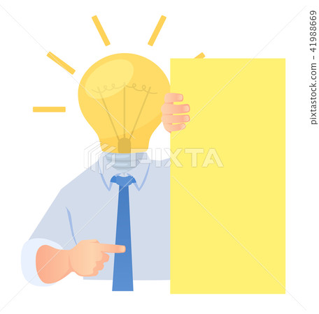 Businessman with lamp Businessman with lamp 41988669