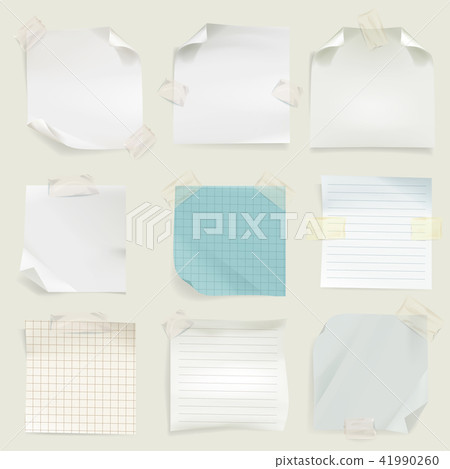 Reminder note on adhesive tape vector illustration Reminder note on adhesive tape vector illustration 41990260