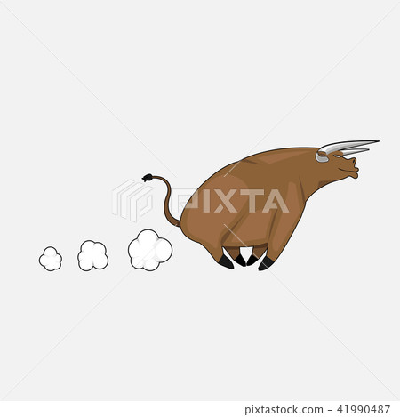 Bull cartoon - vector illustration 41990487