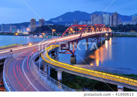 淡水河 關渡大橋 台北風景 河川 淡水河 關渡大橋 台北風景 河川 41990613