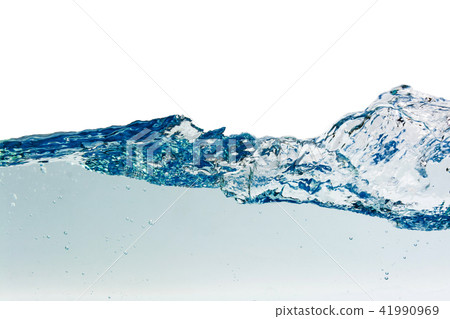 Water splash with bubbles of air, isolated Water splash with bubbles of air, isolated 41990969