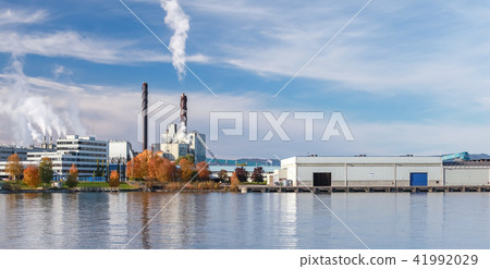 Panoramic industrial landscape, Skogn 41992029